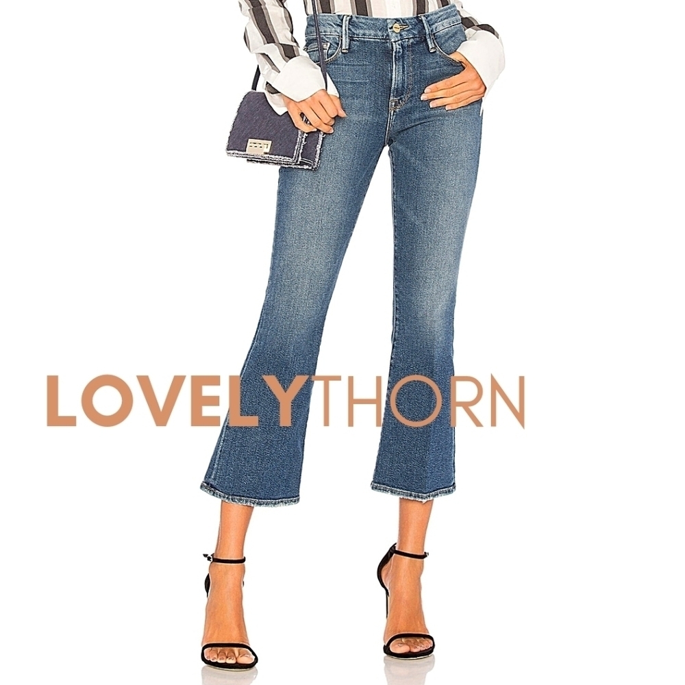 FRAME // le crop mini boot distressed elmont ridge - Picture 2 of 16